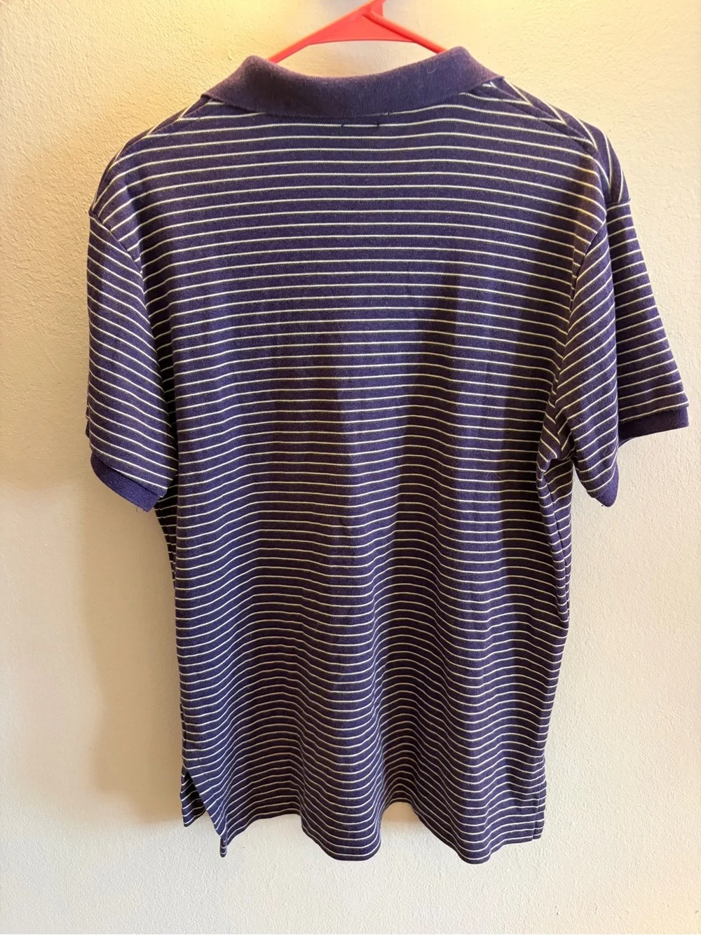 Ralph Lauren Purple and White Striped Polo Shirt